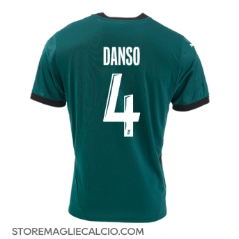 RC Lens Kevin Danso #4 Maglia Gara Trasferta Repliche 2024-25